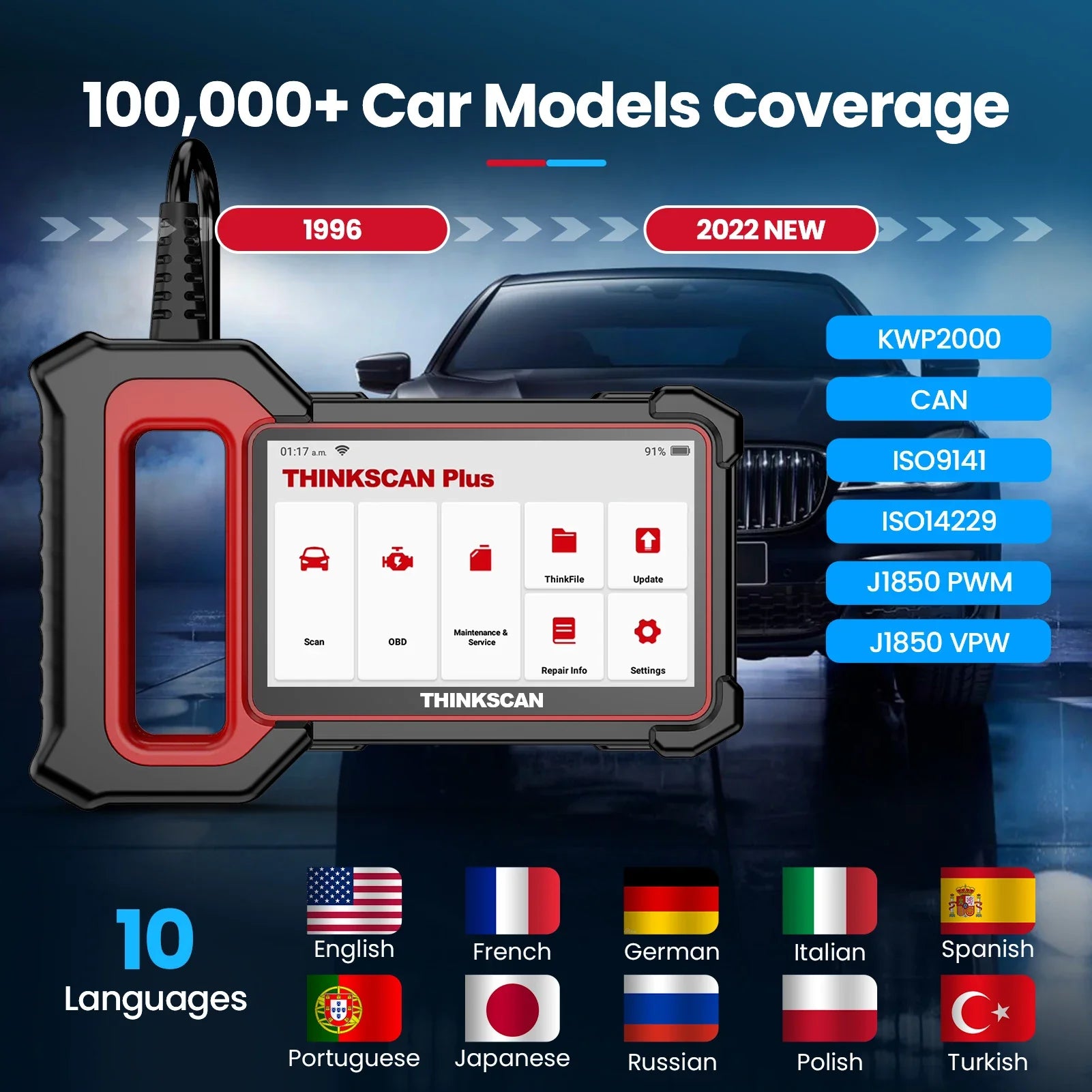 Thinkcar Thinkscan Plus - Advanced OBD2 Diagnostic Tool