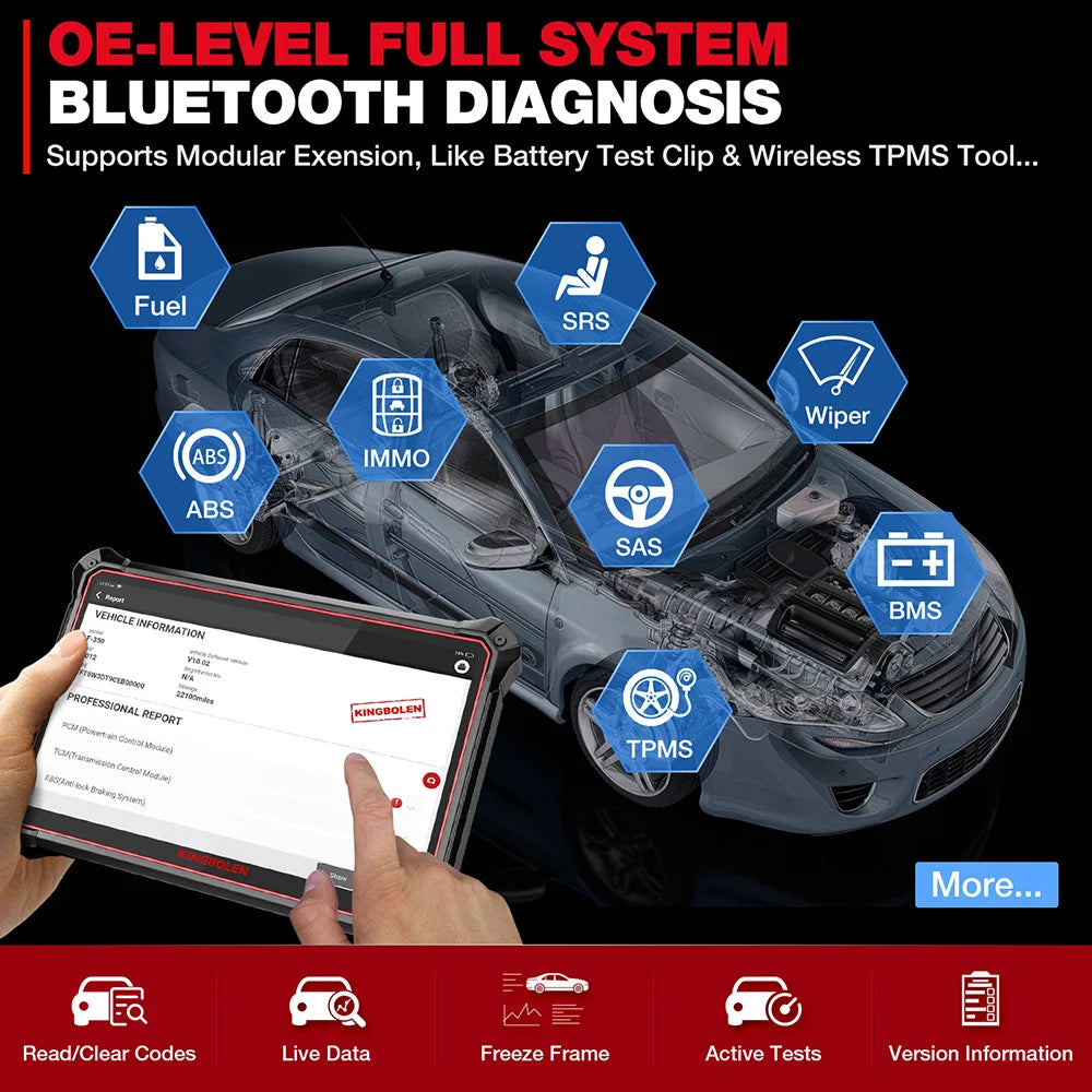 KINGBOLEN K10 Bi-Directional Scanner - Full Systems Diagnostic Tool