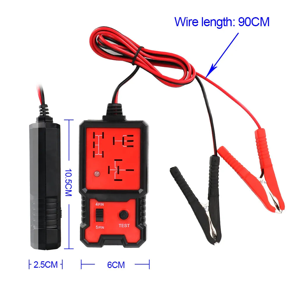 Universal 12V LED Car Battery Tester & Relay Diagnostic Tool