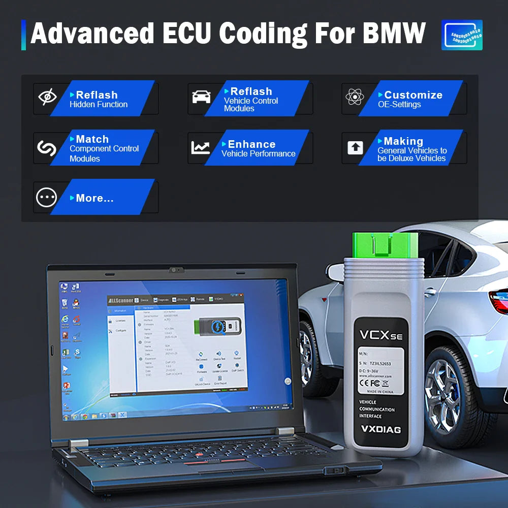 BMW ICOM A2 A3, VX508 DoIP OBD2 Diagnostic Tool - All System Diagnosis, Active Test, Coding, J2534 Programming