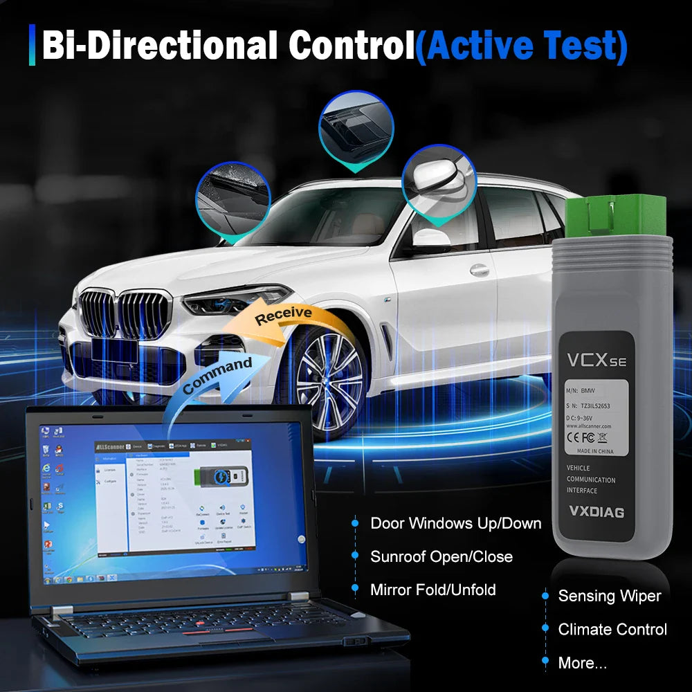 BMW ICOM A2 A3, VX508 DoIP OBD2 Diagnostic Tool - All System Diagnosis, Active Test, Coding, J2534 Programming