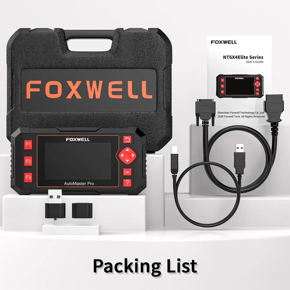 FOXWELL NT604 Elite OBD2 Scanner - ABS, SRS, Transmission Check Engine Code Reader